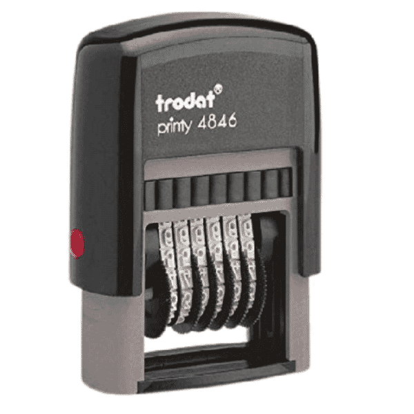 Trodat 4846 Number Stamp (Self Ink) - 27mm x 4mm