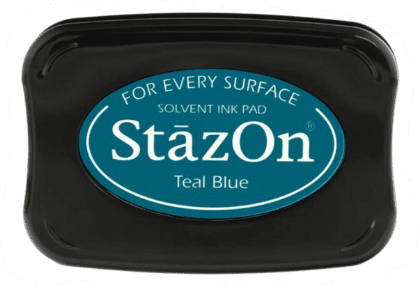 StazOn Teal Blue Ink Pad 75 x 45 mm