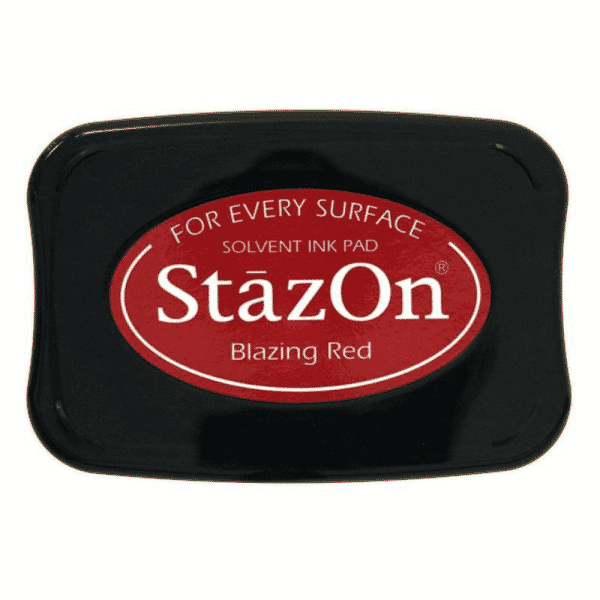 StazOn Blazing Red Ink Pad 75 x 45 mm