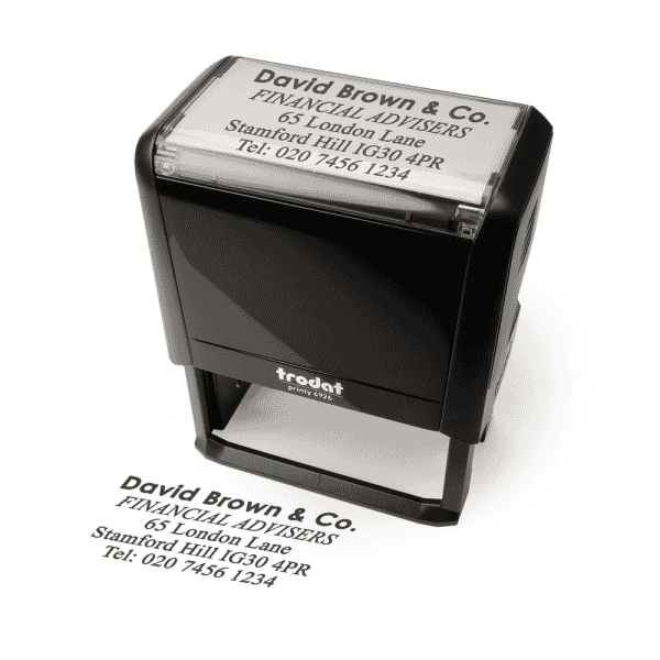 4926  - Trodat Printy  - Self-Inking Stamp – 75mm x 38mm with impression 