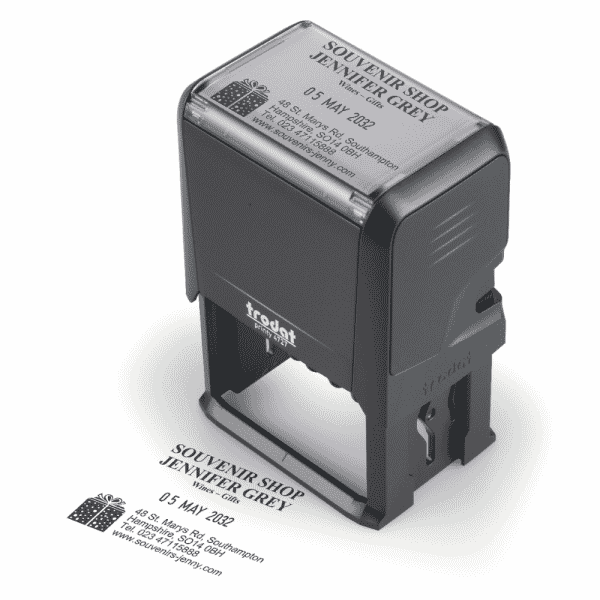 4727  - Trodat Dater Self Inking Stamp  - 6 line – 59mm x 38mm impression from above