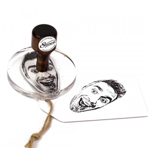 70mm Round Rubber Stamp