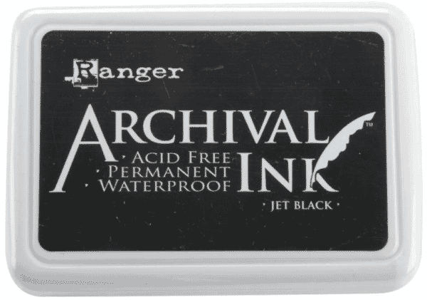 Archival Jet Black Ink Pad 76 x 47 mm