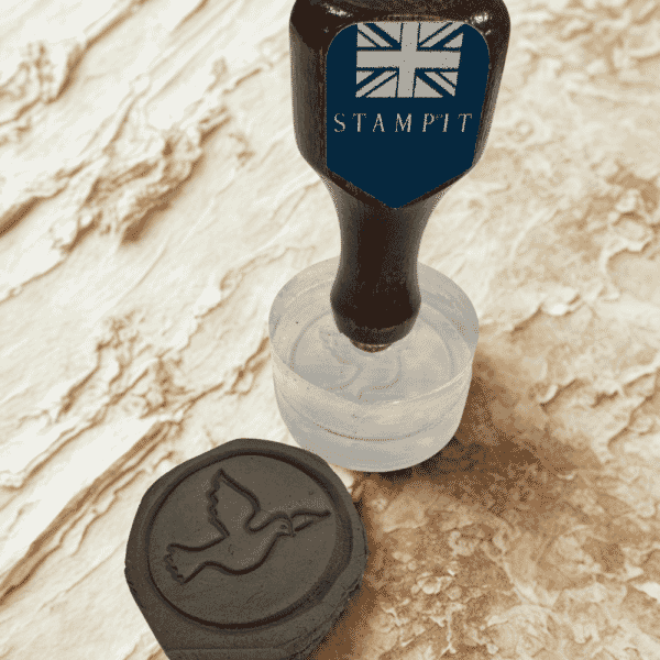 Curved Text &amp; Logo Clay Stamp - 30mm